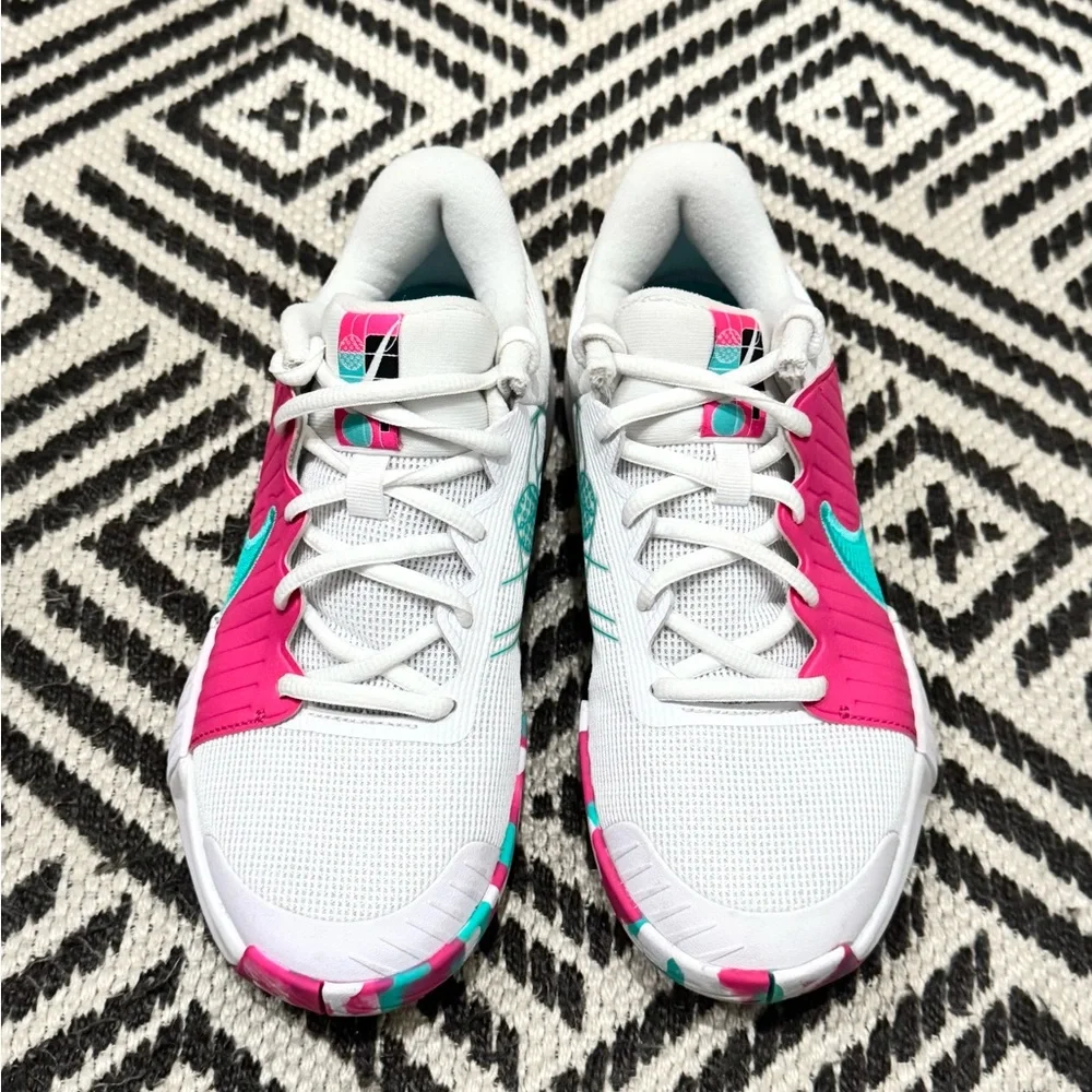 Nike Women's White Pink Teal Athletic Shoes
